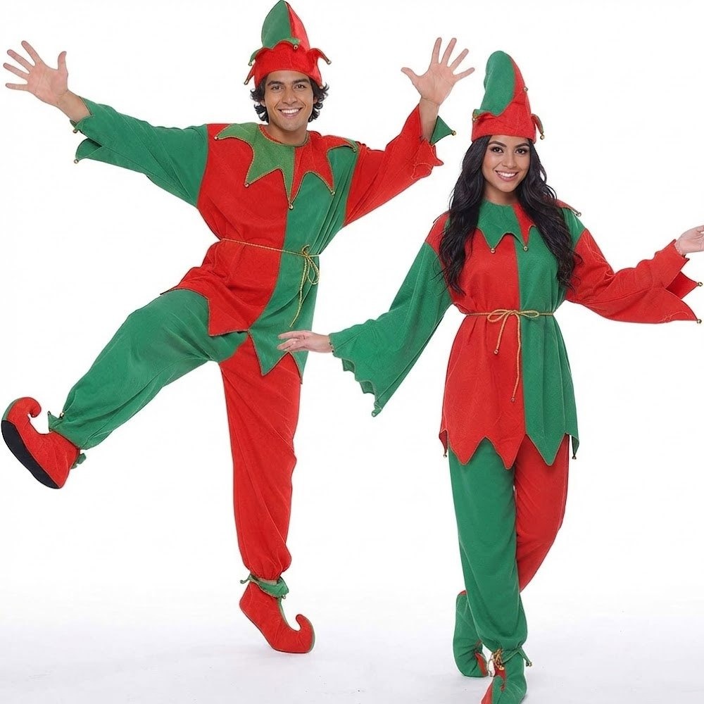 Anime Cosplay Couple - Christmas Elf Adult Couples Cosplay Set,