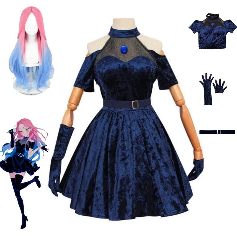2026 Mizi Cosplay Costume Anim - Anime Cosplay Blue Hair 评论和价格