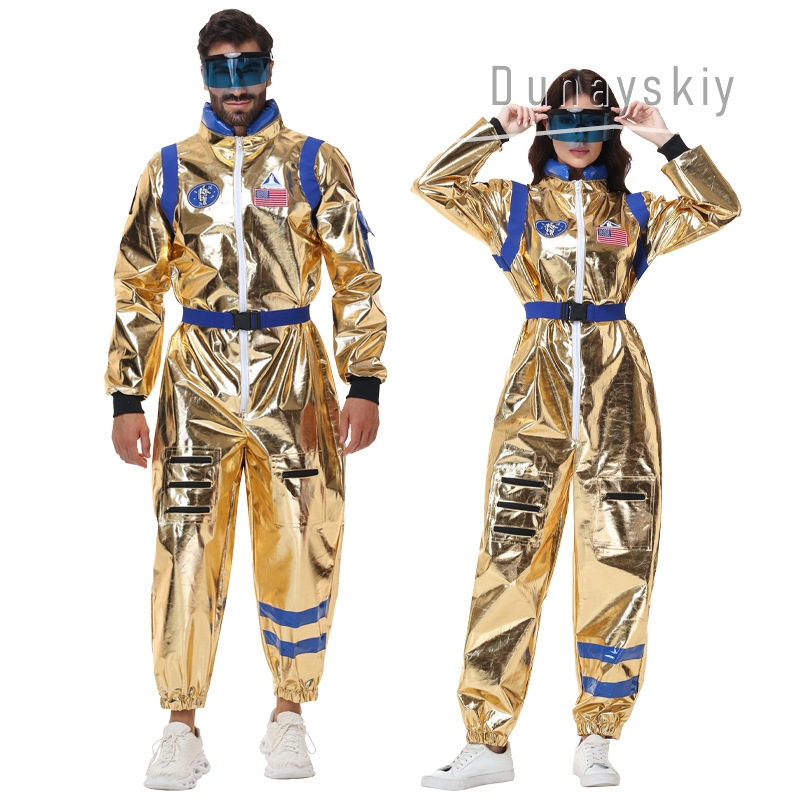 Shiny Metallic Gold Astronaut  - Anime Cosplay Couple 评论和价格