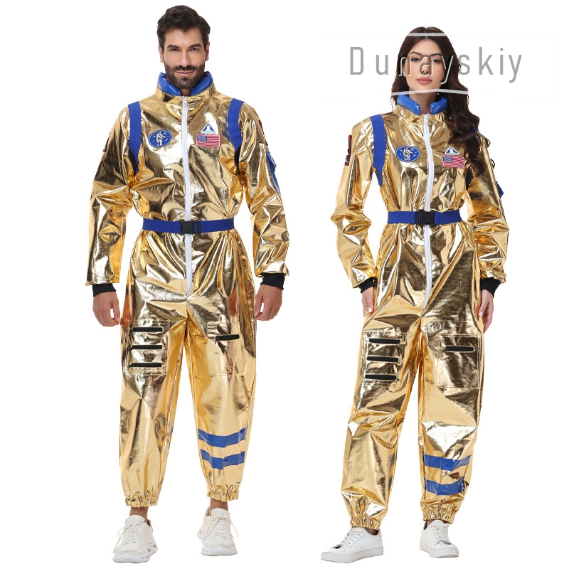 Shiny Metallic Gold Astronaut  - Anime Cosplay Couple 评论和价格